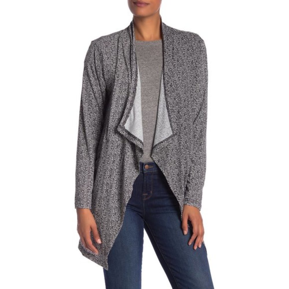 NWT Nordstrom papilon Herringbone Draped Cardigan